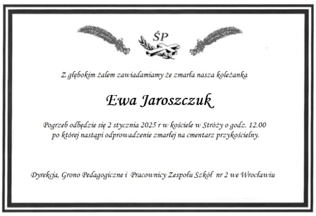 Pożegnanie Ewy Jaroszczuk