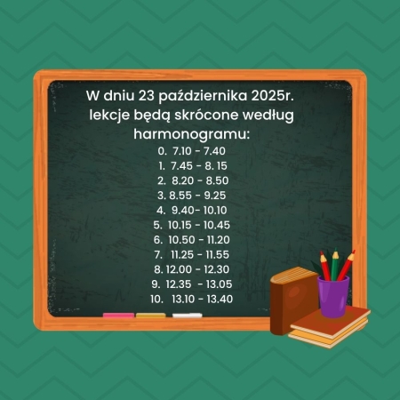 23.10.2025 - skrócone lekcje
