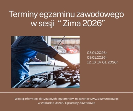 Terminy egzaminu zawodowego