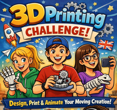 3D Printing Challenge: Moving Parts in English
