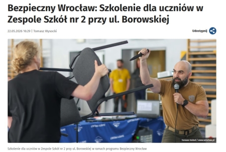 Bezpieczny Wrocław: Szkolenie dla uczniów w Zespole Szkół nr 2