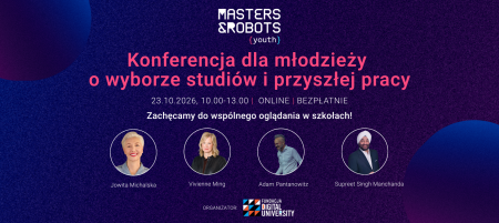 Masters & Robots Youth 2026 - zapraszamy do udziału w bezpłatnej konferencji dla młodzieży